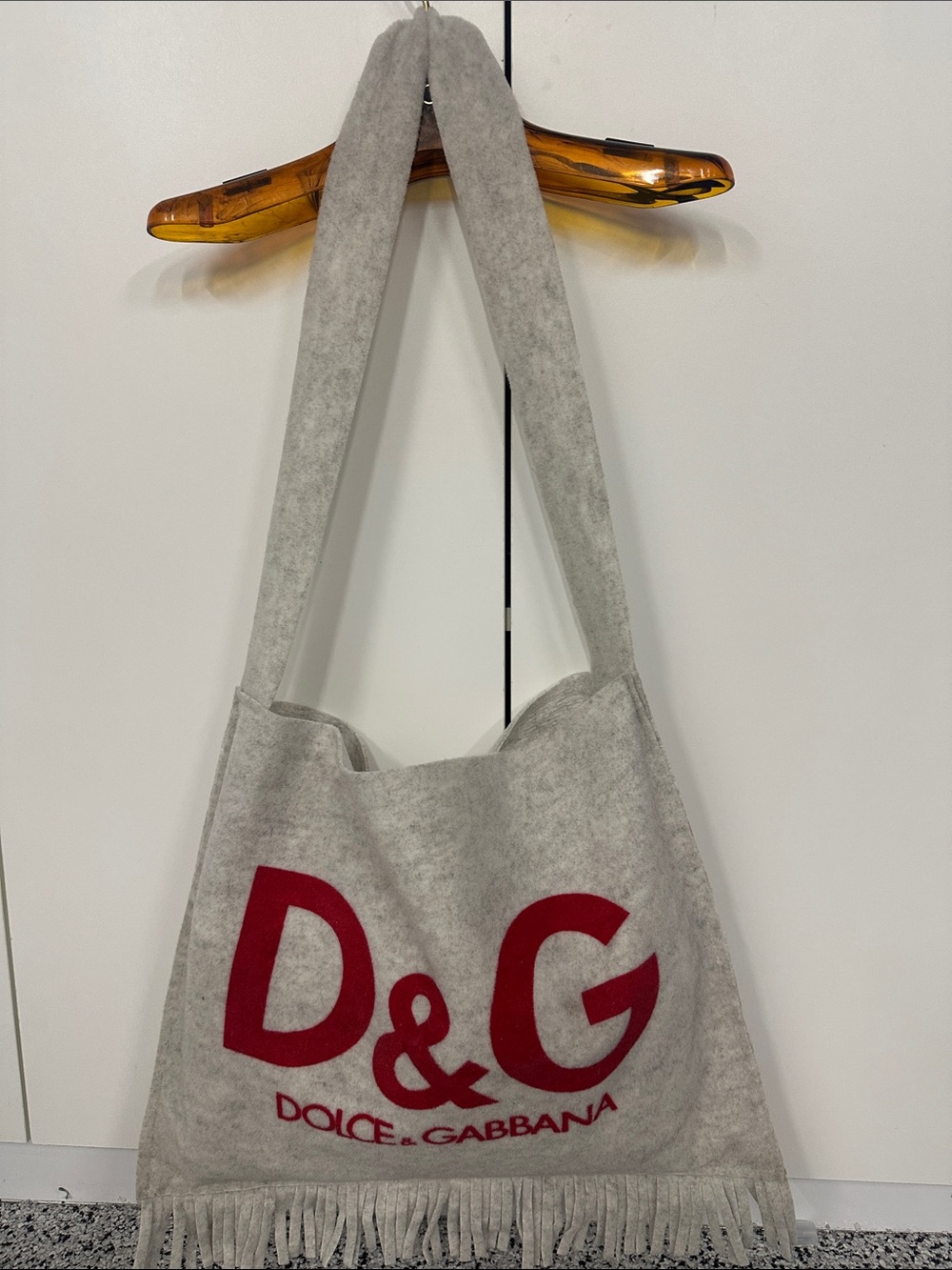 Vintage Dolce & Gabbana D&G Holiday Felt Tote Bag Christmas Rare
